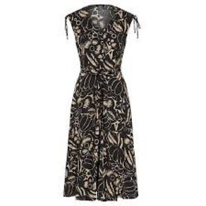 Chaps Long Black pattern dress